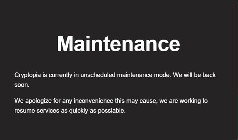 Cryptopia exchange has been hacked with "significant losses" 1 Cryptopia exchange has been hacked with "significant losses" - Coinatory
