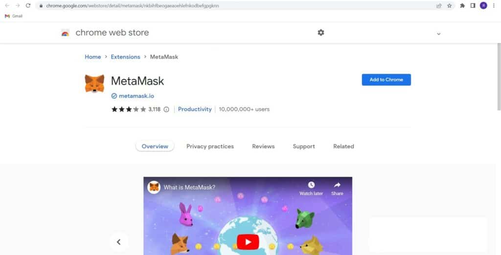 MetaMask wallet tutorial interface