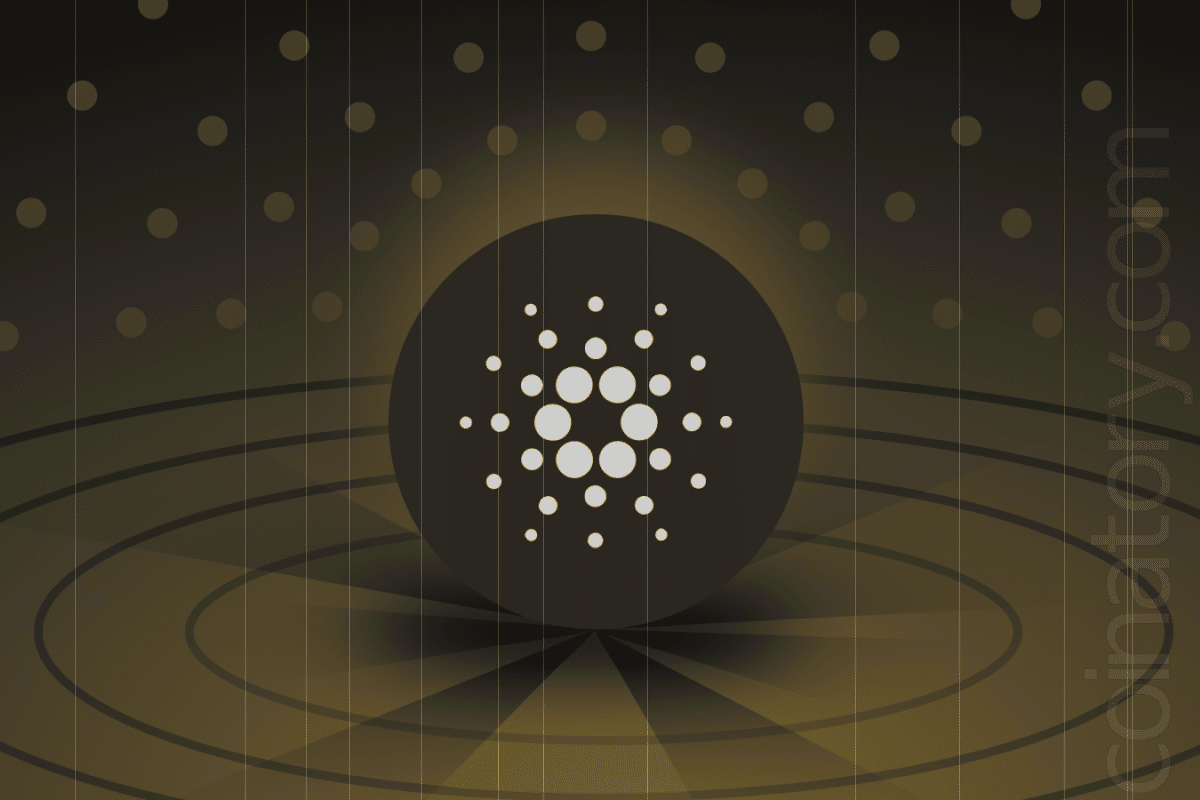 Abstract sphere with circular patterns on dark background.