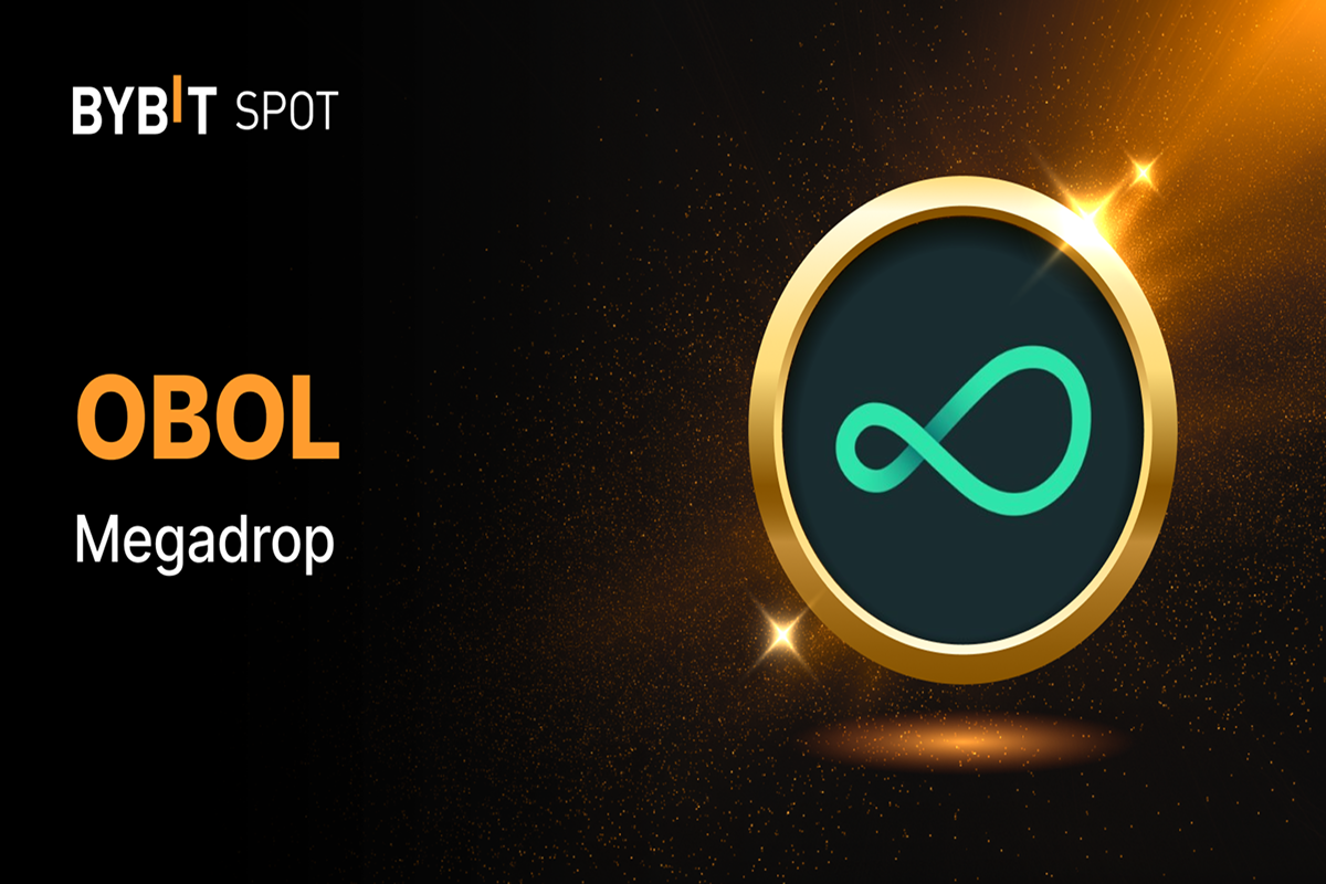 BYBIT SPOT OBOL Megadrop promotional graphic with logo.