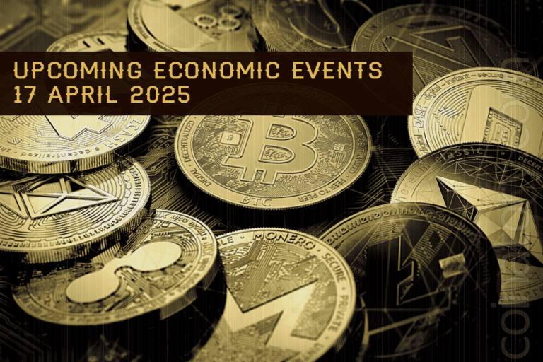 Various cryptocurrencies displayed with date for economic events.