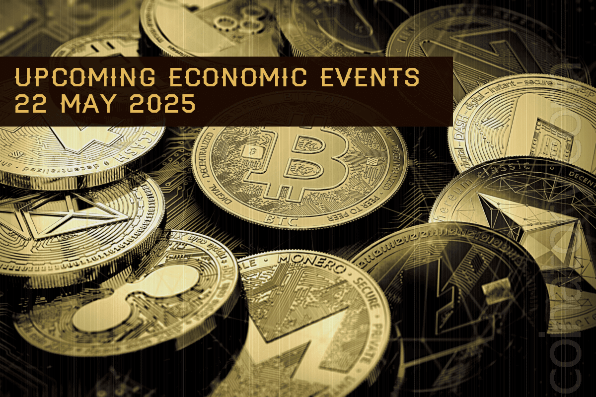Assorted cryptocurrencies highlighting economic events on May 22, 2025.